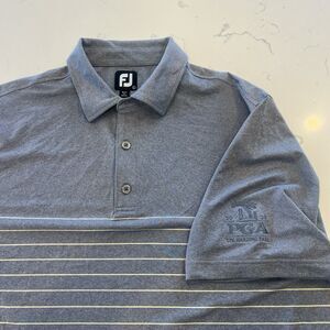 Footjoy Men’s Golf Short Size L Grey And Yellow Striped